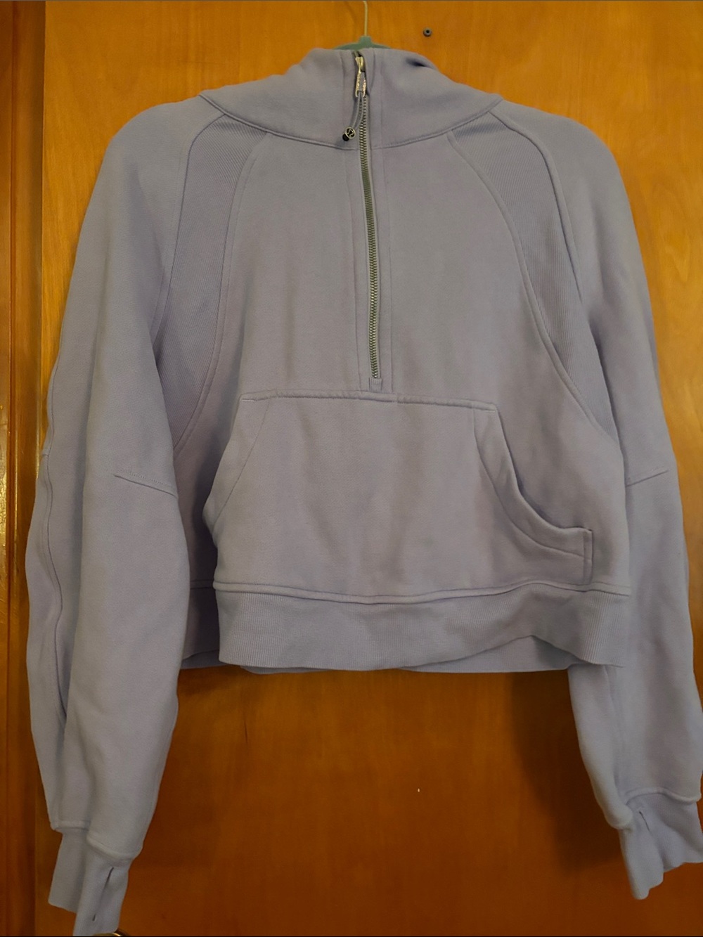lululemon athletica Light Lavender Half-Zip Cropped Hoodie